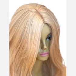 Paryk. Lang og glat i platinblond med midterskilning. Flot klip. L�ngde: 60cm