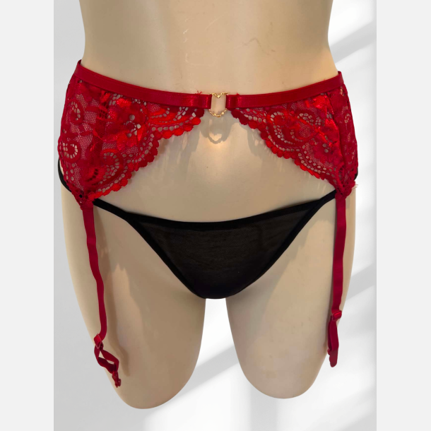 Hofteholder. M�rker�d smal i blonde. Lille hjerte foran og 4 str�mpeholdere. 