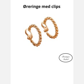 �reringe med clips i guldlook/s�lvlook og runde.