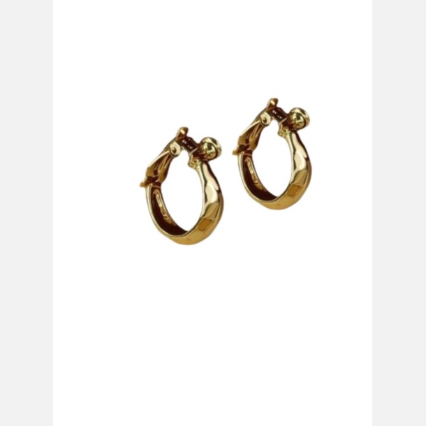 �reringe med clips, runde i guldlook.