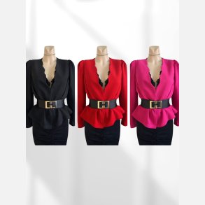 Blazer. Flere farver med fine detaljer og talje. Str. XL - 4XL