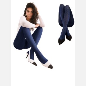 Str�mpebukser i super flot marinebl� med prikker. 40 den der holder godt. M-L-XL