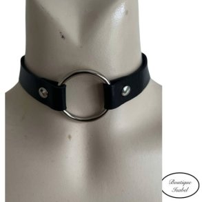 Halsb�nd smalt med O ring i one size med knaplukning. Begynder